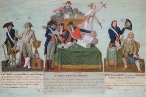 Lavoisier, Comite de Surete Generale és Malesherbes, 18. század (guache)